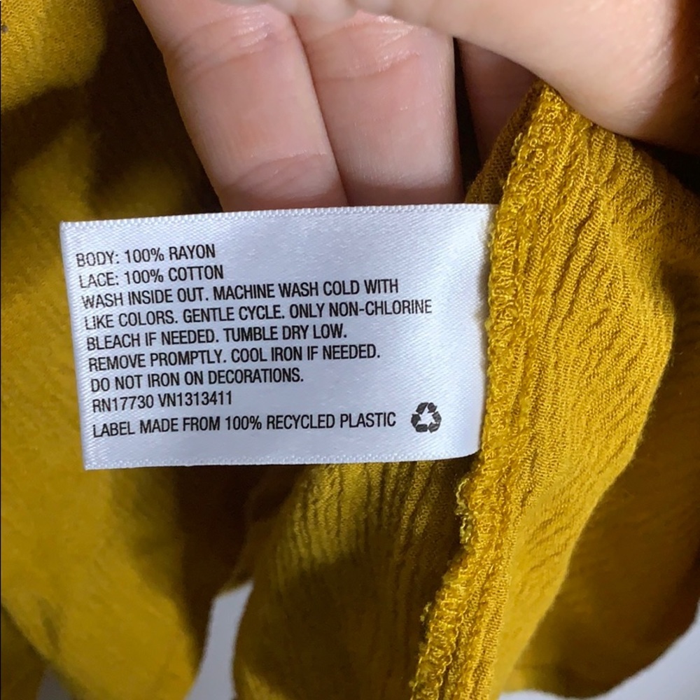 Xhilration Mustard Yellow Flare Tank Top Medium - Picture 5 of 6